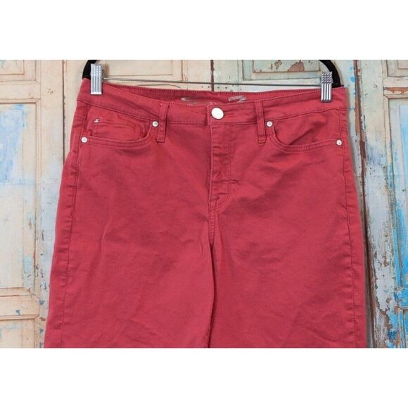 Seven7 Womens Size 12 Holly Berry Mid Rise Flat Front Sunset Bermuda Shorts - Picture 4 of 9